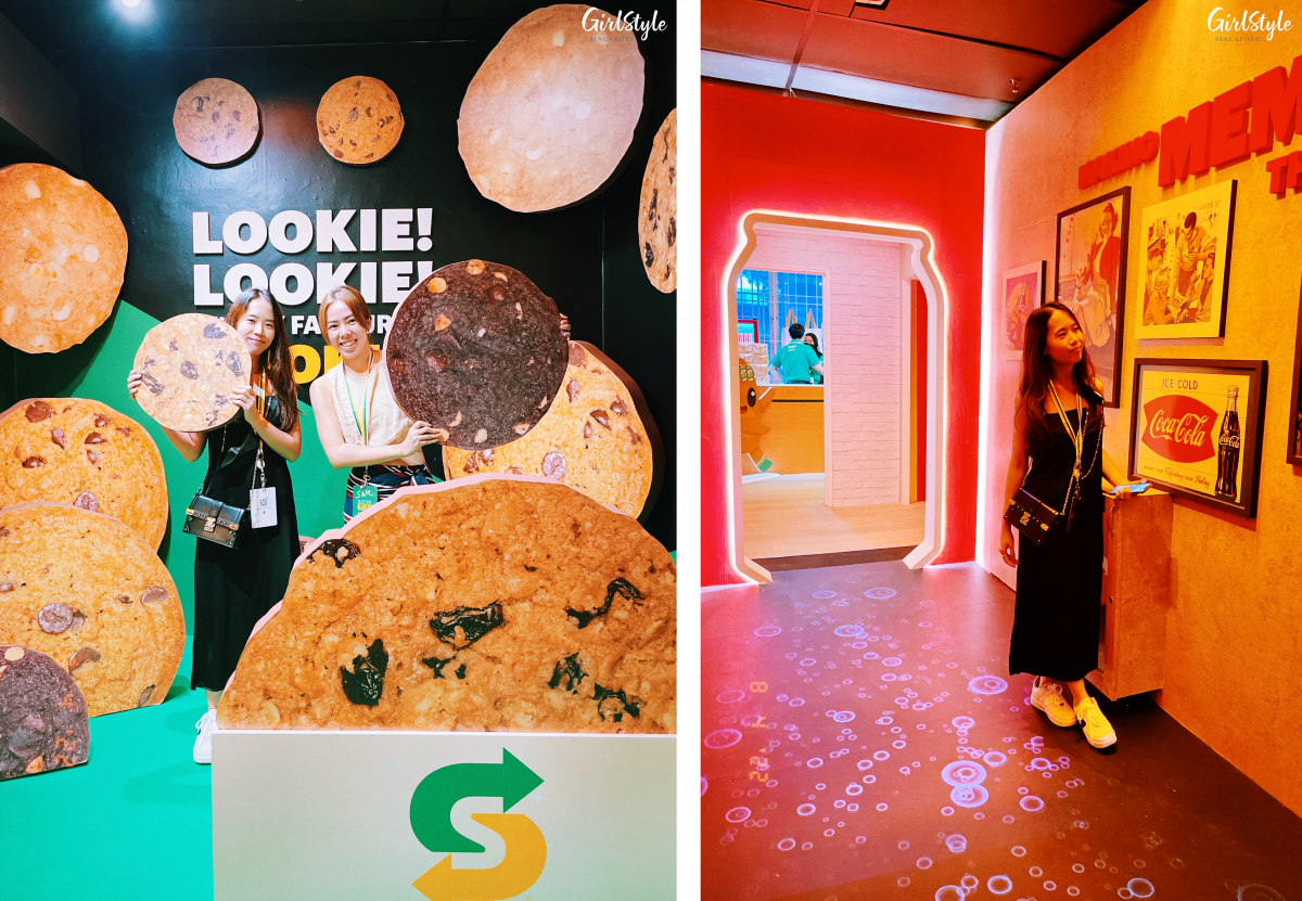 Cookie wall and Coca-Cola corridor at the Big Museum of Taste - Museum of Subway in Singapore