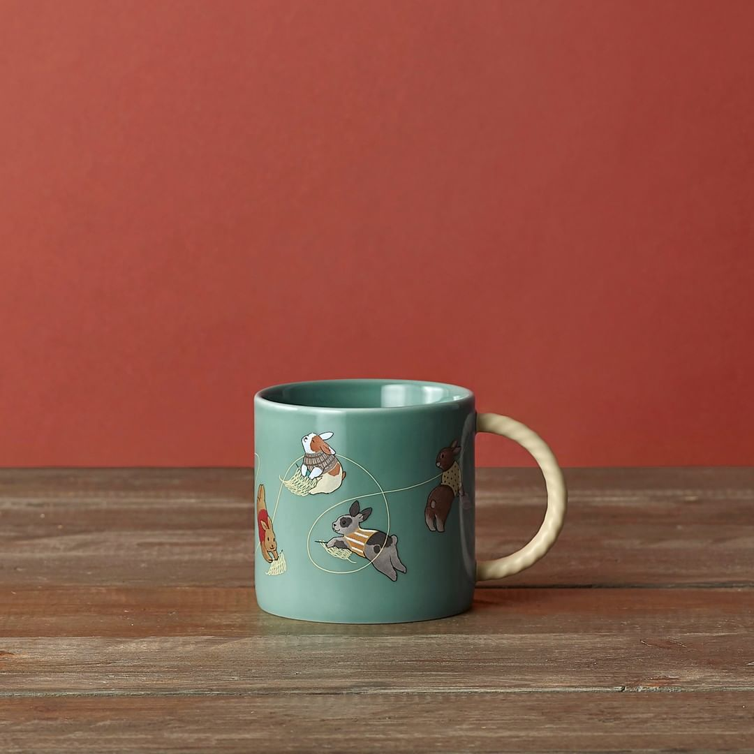Starbucks Bunnies In Sweater Mug