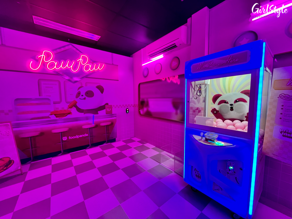 foodpanda zone with claw machine at the Big Museum of Taste - Museum of Subway in Singapore