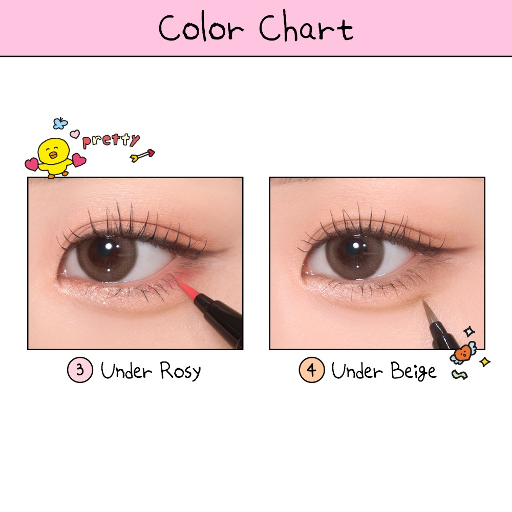 Peripera Choigosim Ink Thin Thin Brush Liner swatches