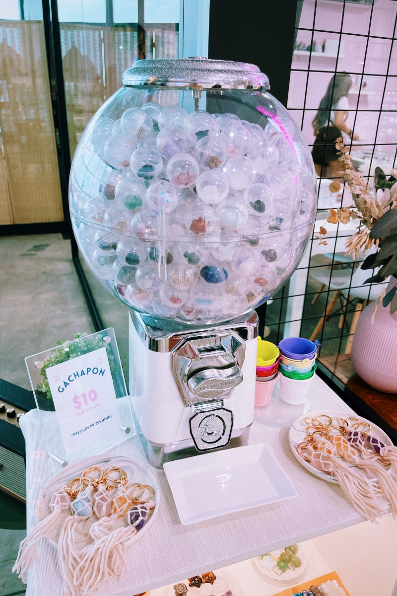 Crystal gachapon machine