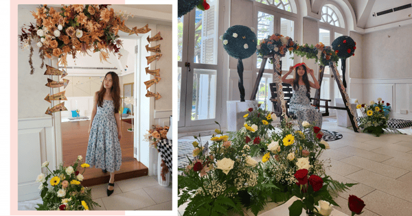 Pop-Up Alice In Wonderland-Themed Cafe In Singapore Has Floral Indoor Picnic Spots & Photo Ops