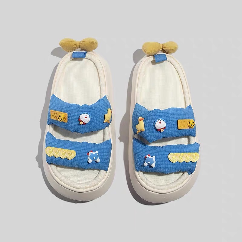 Beier slides with Doraemon charms and bow