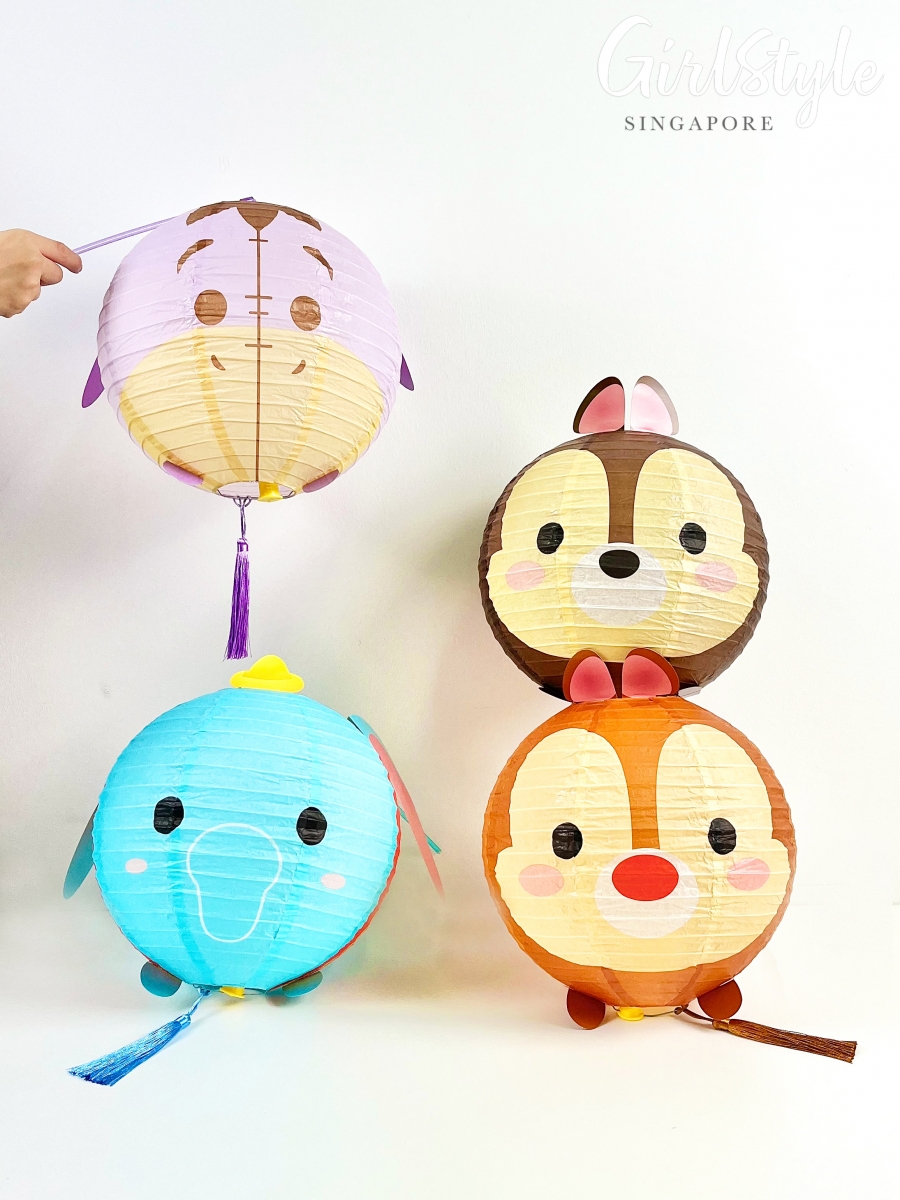 Disney Tsum Tsum lanterns, available in 12 Characters including Eeyore, Dumbo, Chip and Dale!