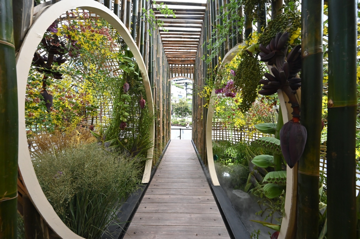 Echoes of Almeda display at ION Orchard - Singapore Garden Festival 2022