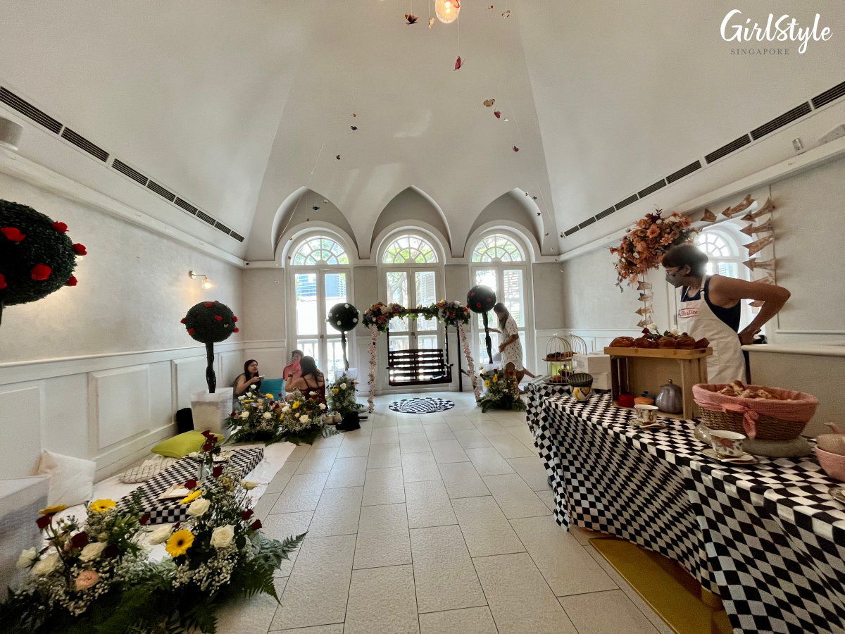 Red Queen's Garden indoor picnic zone