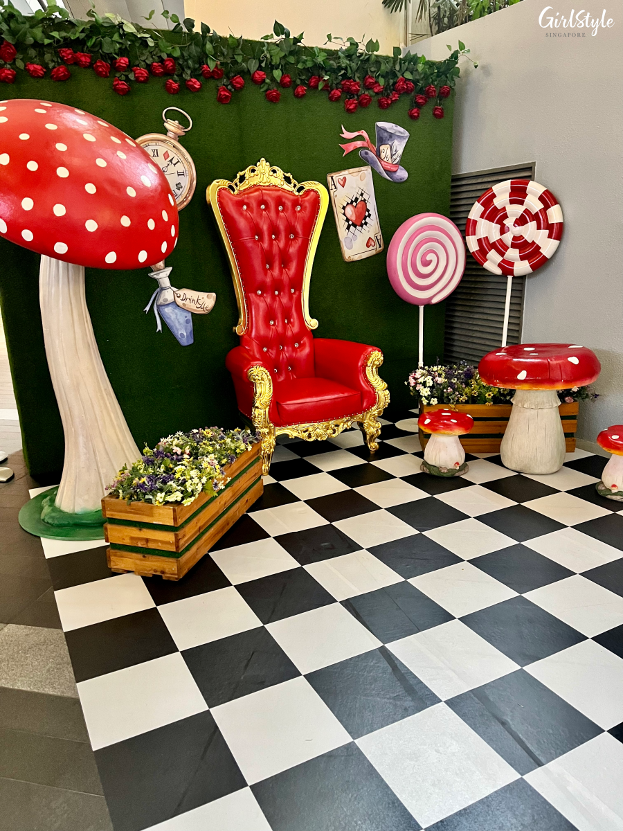 Alice In Wonderland-themed photo area