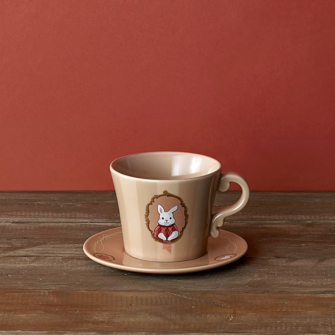 #2: Starbucks Bunny In Sweater Mug with Saucer