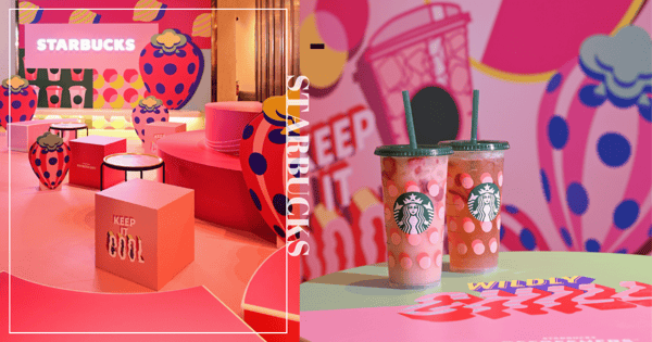 Cute Strawberry-Themed Starbucks In Singapore + Refreshing New Pink Drinks With Free Collectible Cold Cup