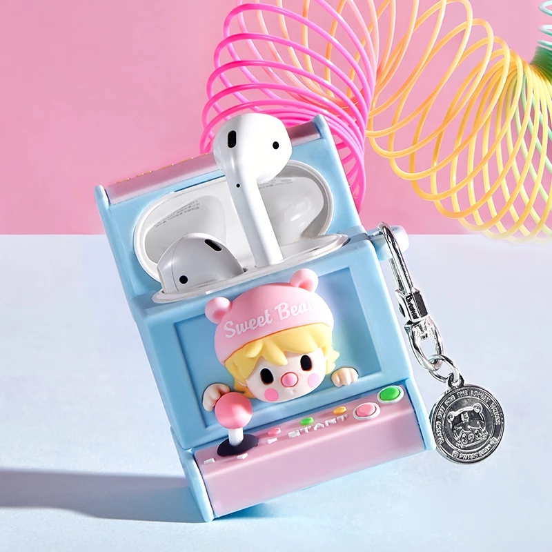 POP MART Sweet Bean Pink PlayStation Airpods Case