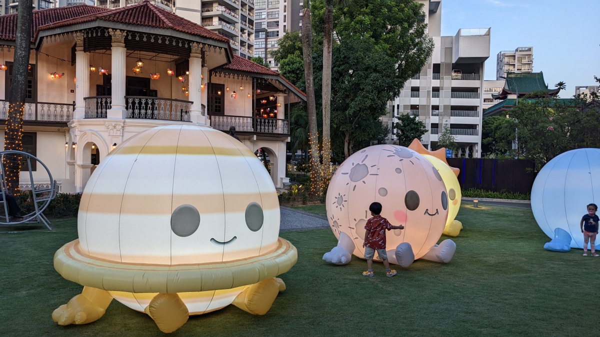 Daytime view of Celestial Bodies Outdoor Lantern Installation at Sun Yat Sen Nanyang Memorial Hall
