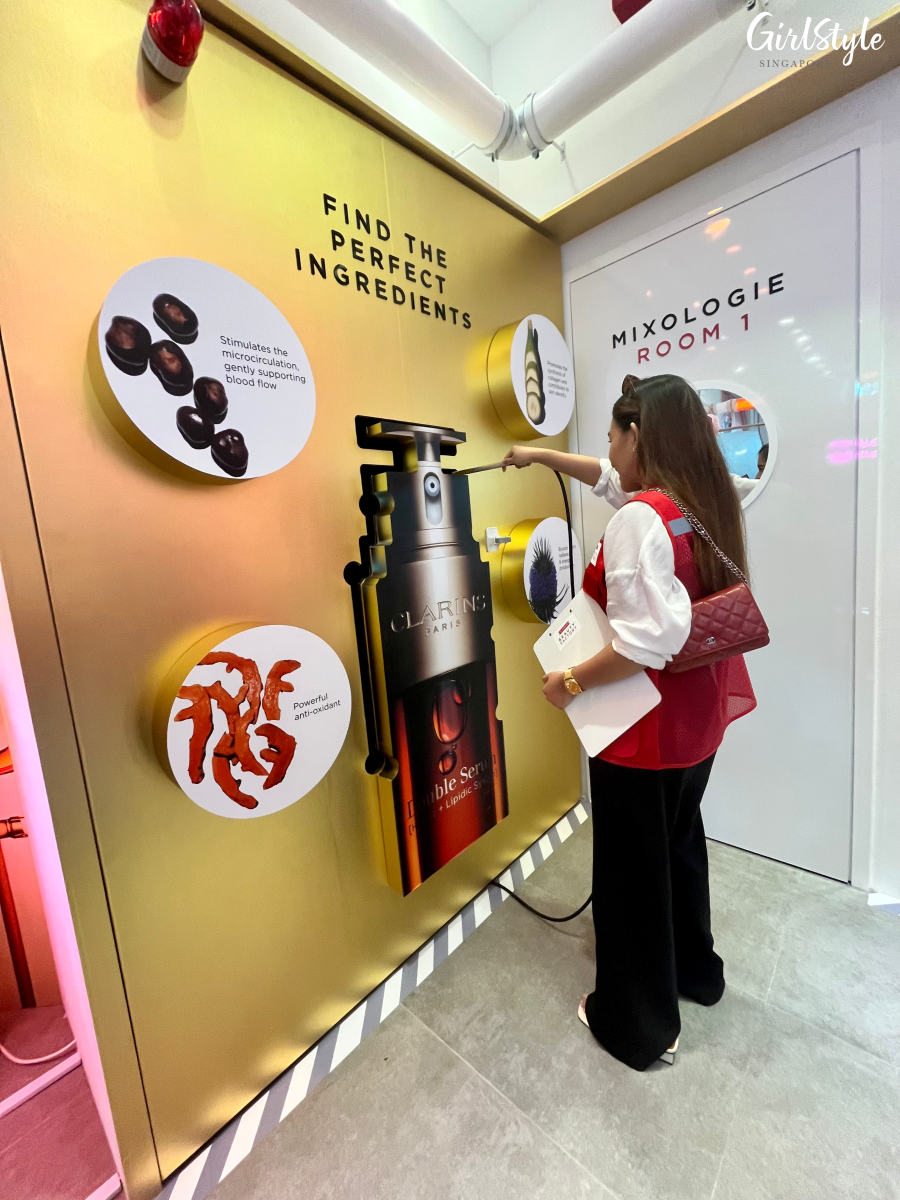 Ingredients game at Clarins Beauty Factory