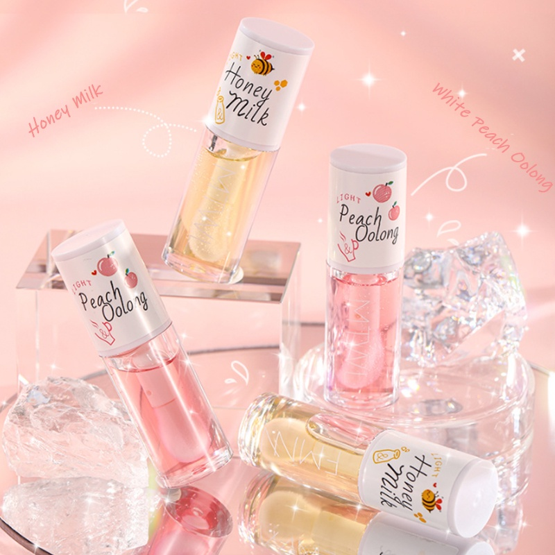OKANEN Peach Oolong Honey Milk Lip Oil in Singapore