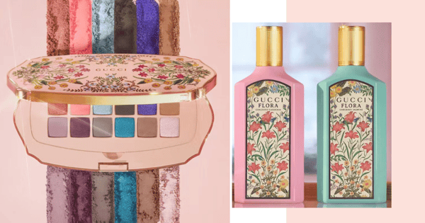Gucci Launches New Jasmine Fragrance & Limited Edition Eyeshadow Palette In Gold-Trimmed Pink Case Ft. Floral Illustrations