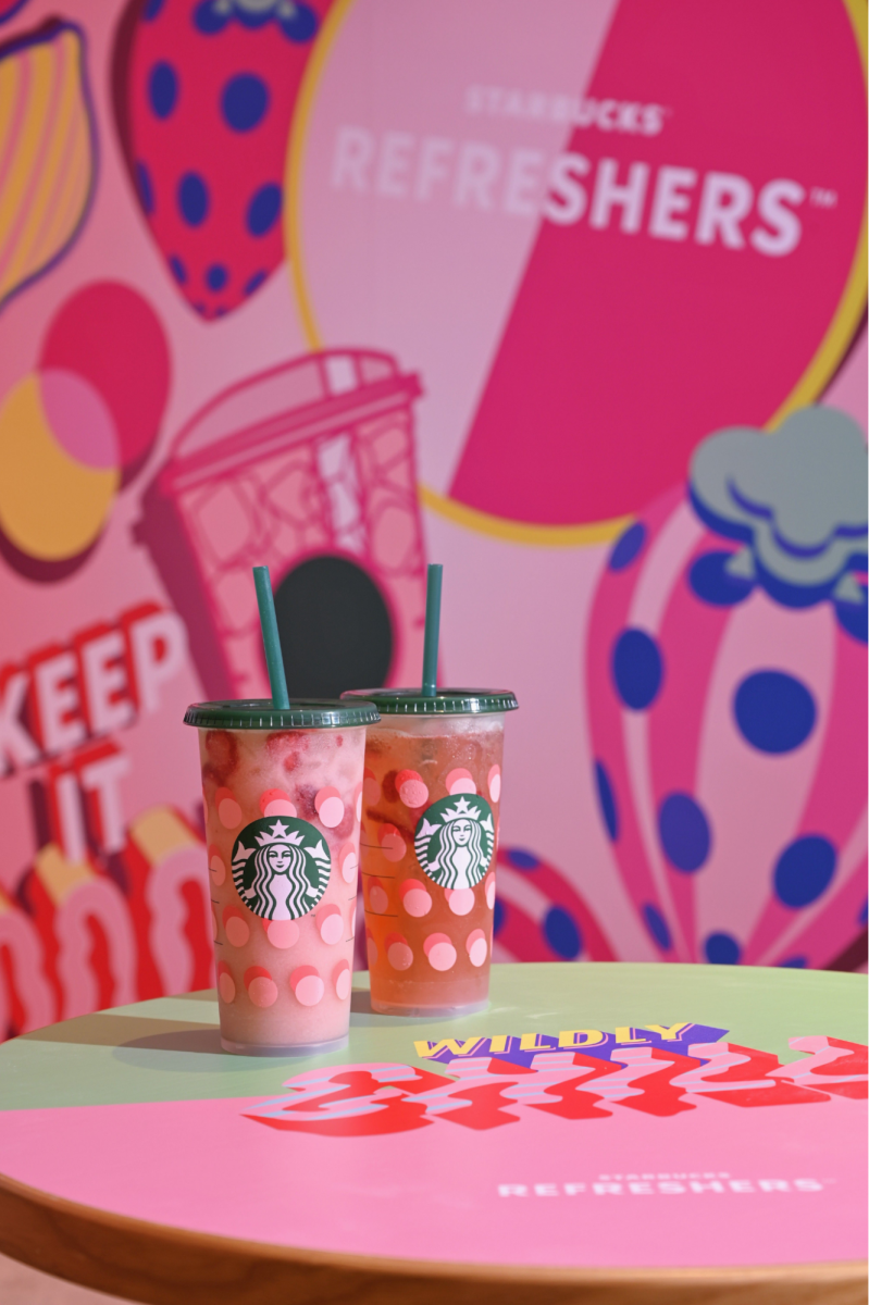 Starbucks Refreshers Singapore - Pink Drink with Strawberry and Strawberry Acai with Lemonade