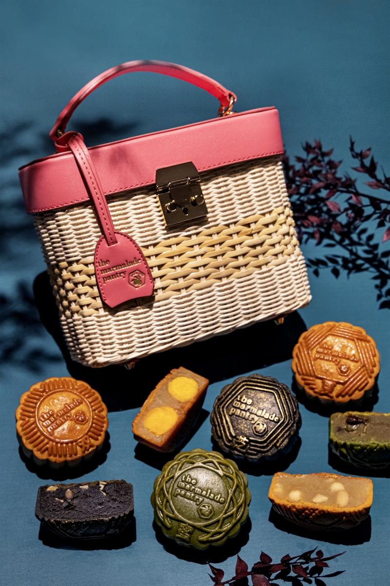 The Marmalade Pantry’s special edition Blush Pink Rattan Vanity Case. 
