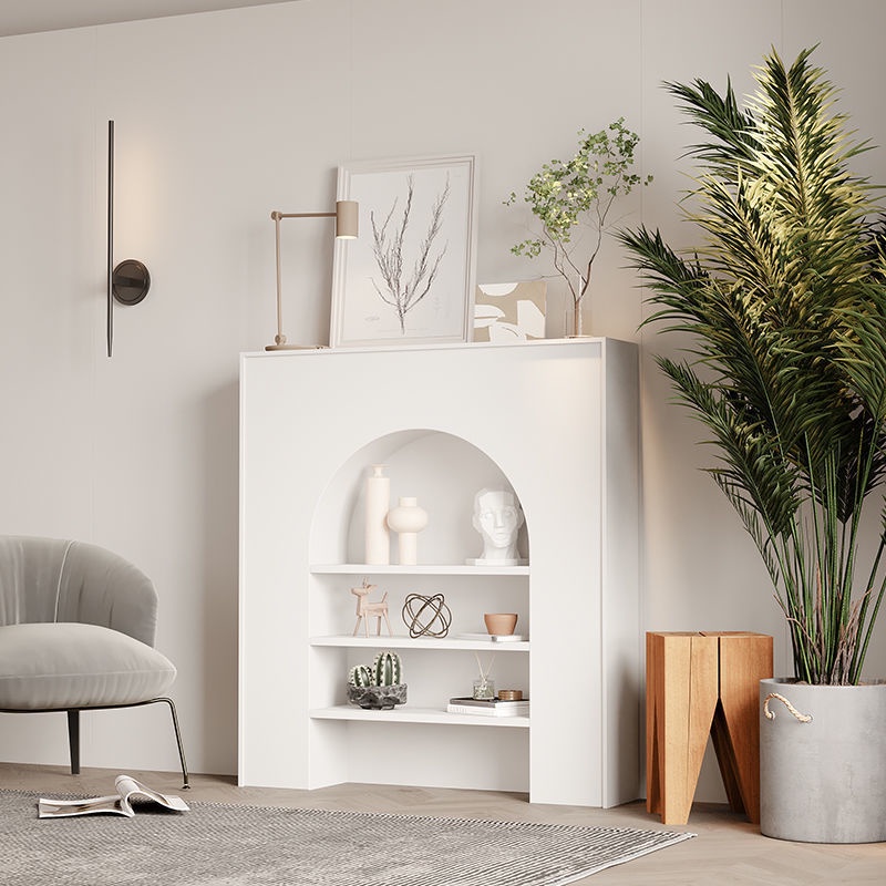 Fireplace-style Display Shelf