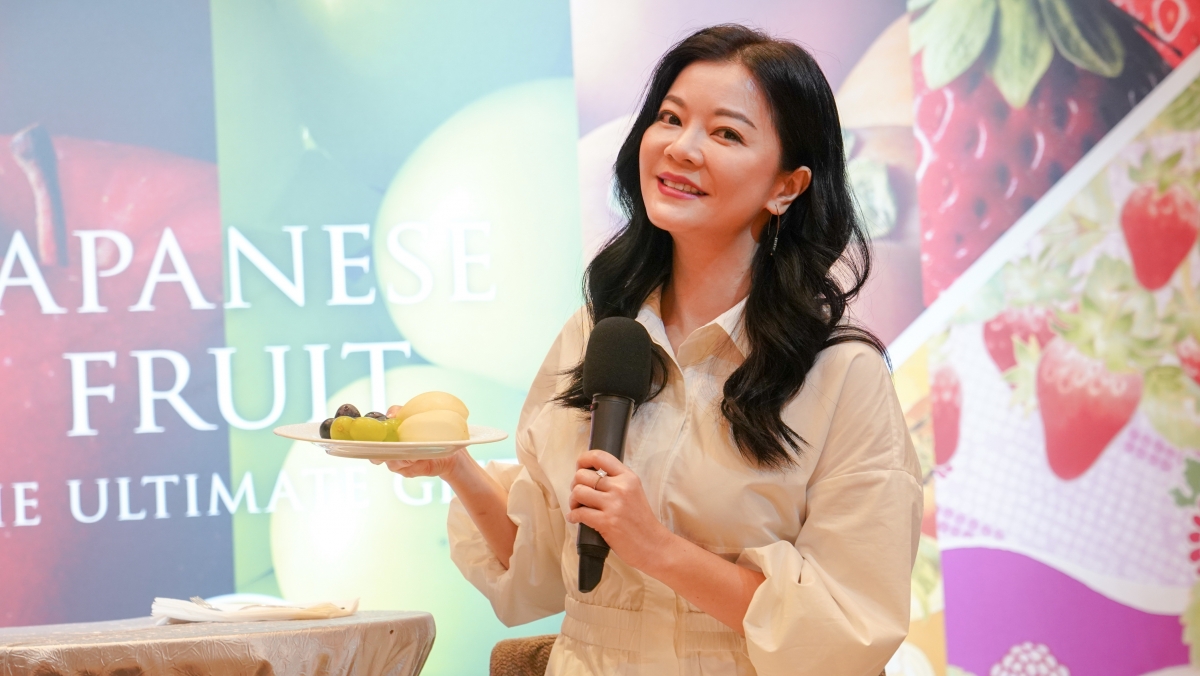 Michelle Chong at the media event organised by the Japan Fruit and Vegetable Export Council and the Japan Food Products Overseas Promotion Center. 