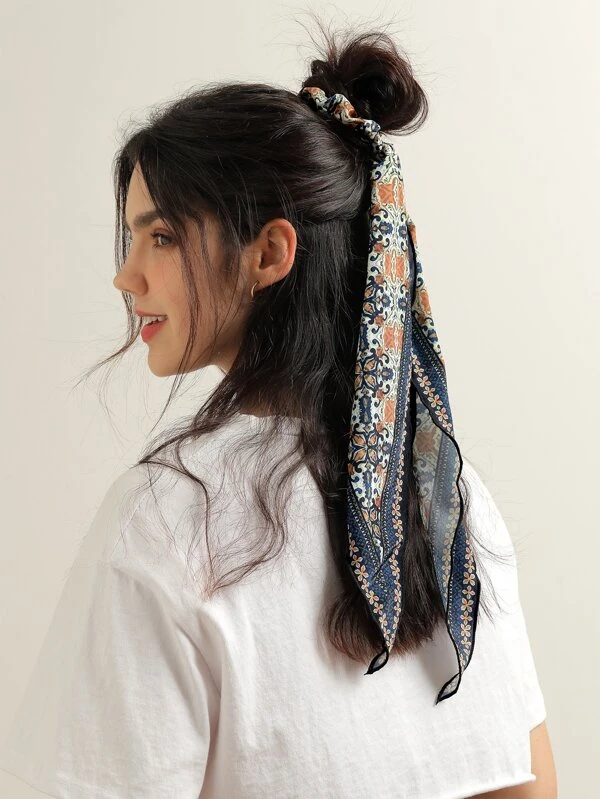 Scarf scrunchie hairstyles