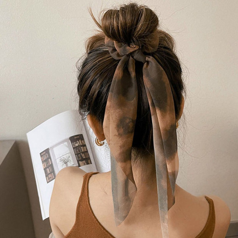 Scarf scrunchie hairstyles