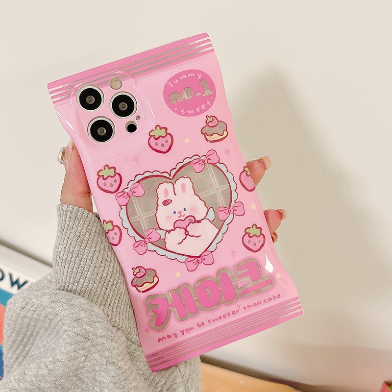 Strawberry rabbit candy bag iPhone case