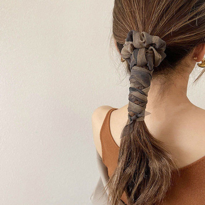 Scarf scrunchie hairstyles