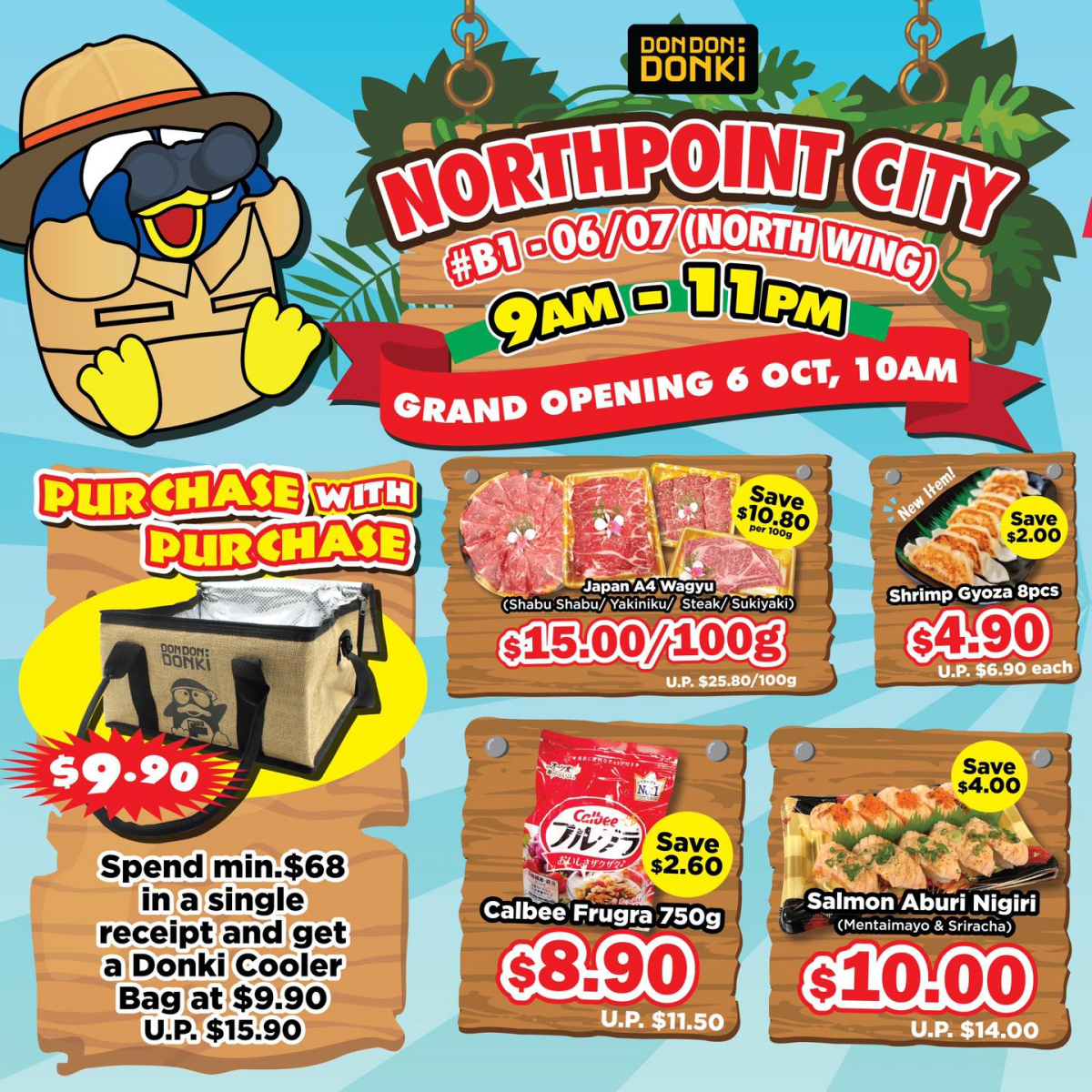 Don Don Donki Northpoint City Yishun opening promotions