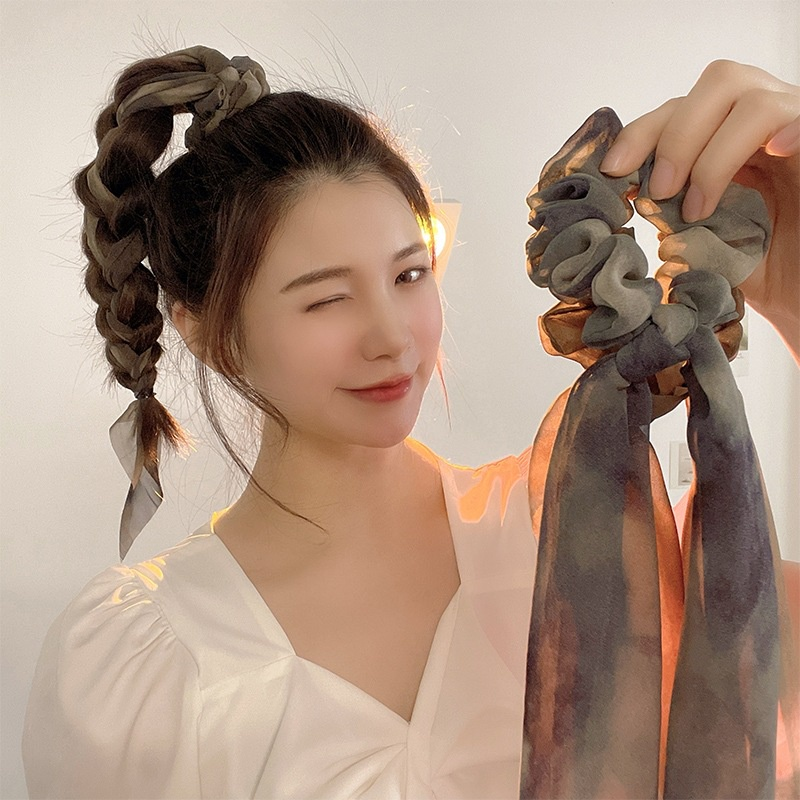 Scarf scrunchie hairstyles