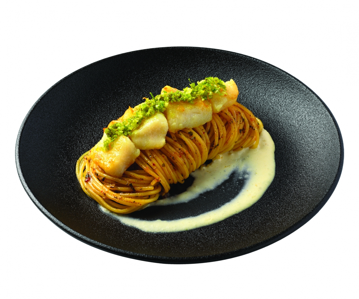 7-Eleven Baked Pesto Fish with Aglio Olio