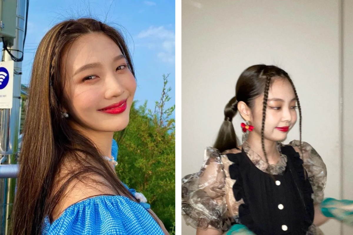 Joy & BLACKPINK Jennie in Face Framing Baby Braids
