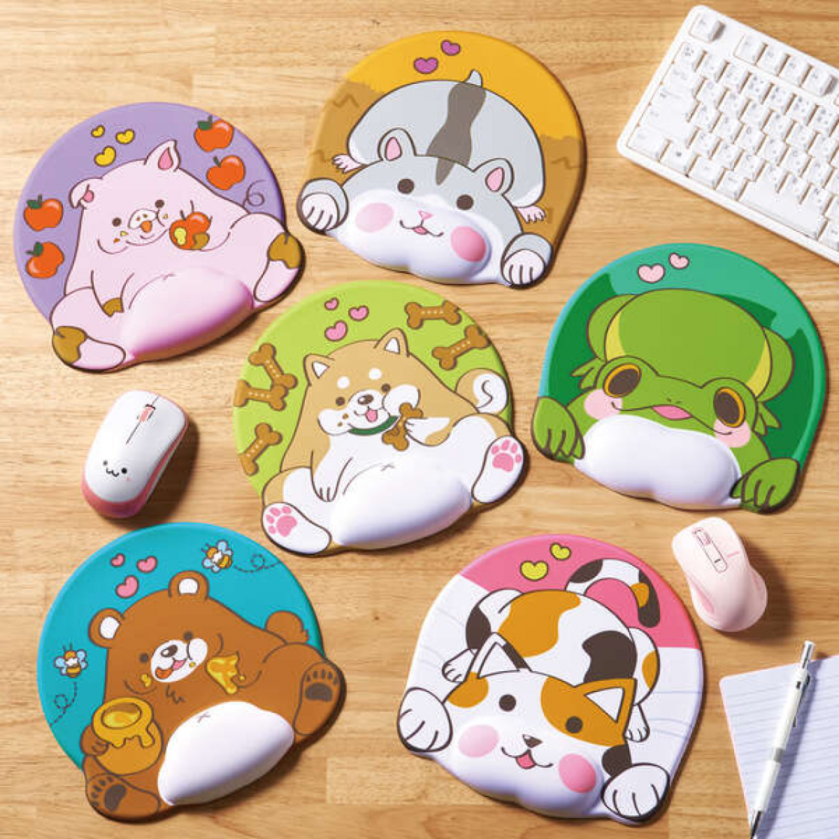 ELECOM Animal Mouse Pad with Wrist Rest