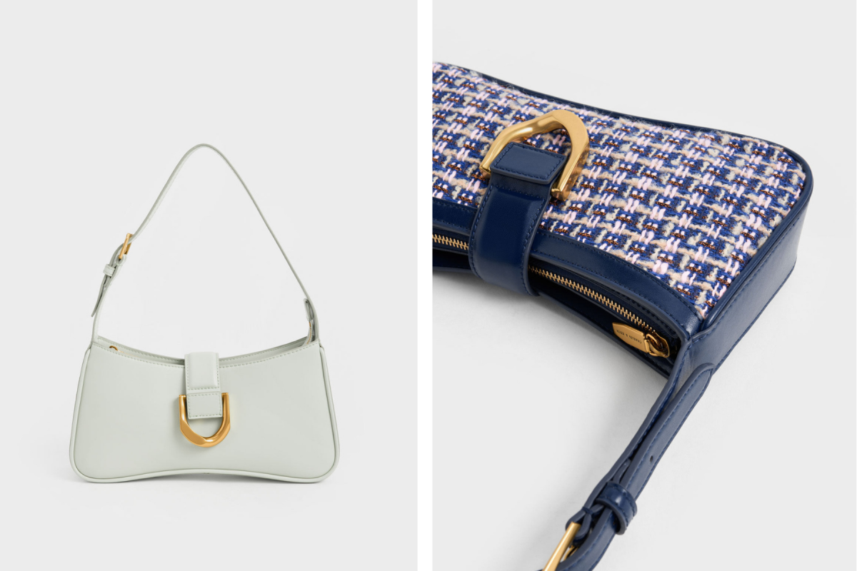 Charles & Keith Gabine Curved Shoulder Bag