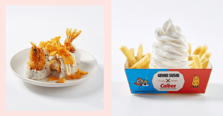 New Genki Sushi x Calbee Menu In Singapore Has Crunchy Maki, Jagabee Soft Serve & More Unique Items