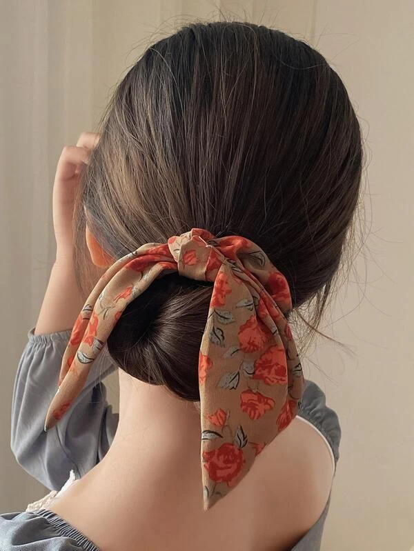 Scarf scrunchie hairstyles