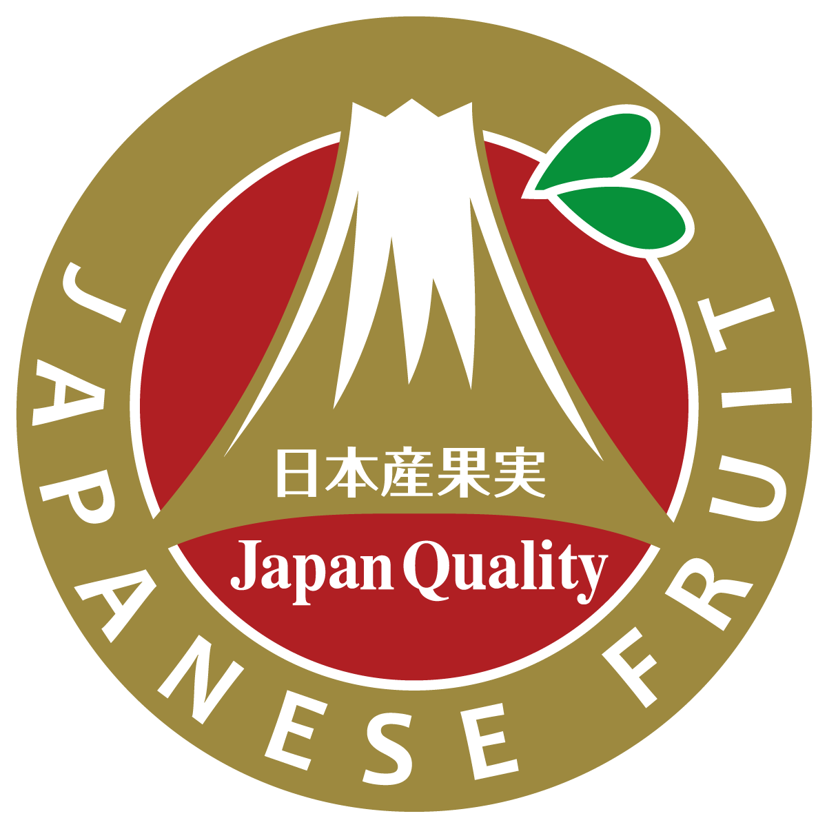 This label indicates that the produce is a high-quality Japanese product. 