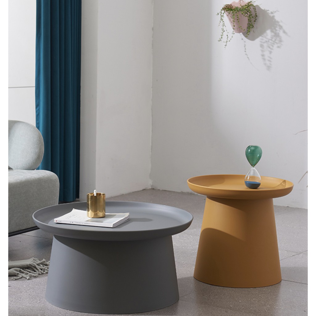 Mushroom Coffee Table in grey and yellow