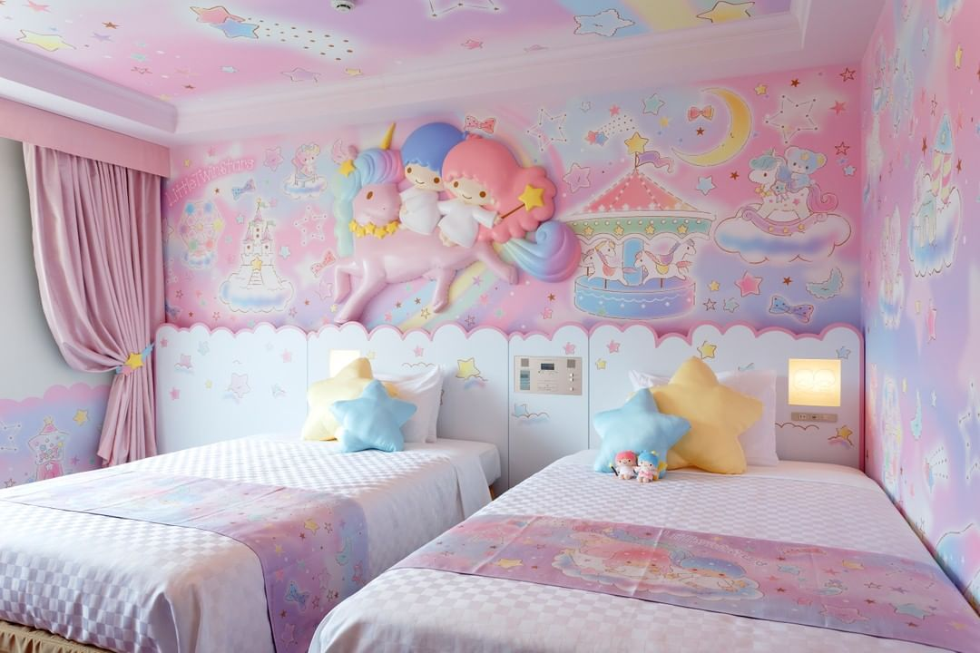 Little Twin Stars room at Keio Plaza Hotel Tama in Tokyo, Japan