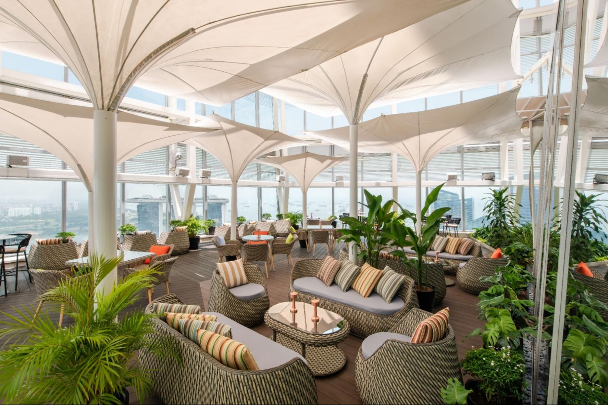 Altro Zafferano Singapore outdoor bar terrace
