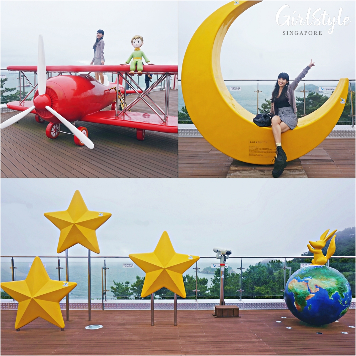 Songdo Sky Park The Little Prince installations in Busan Korea