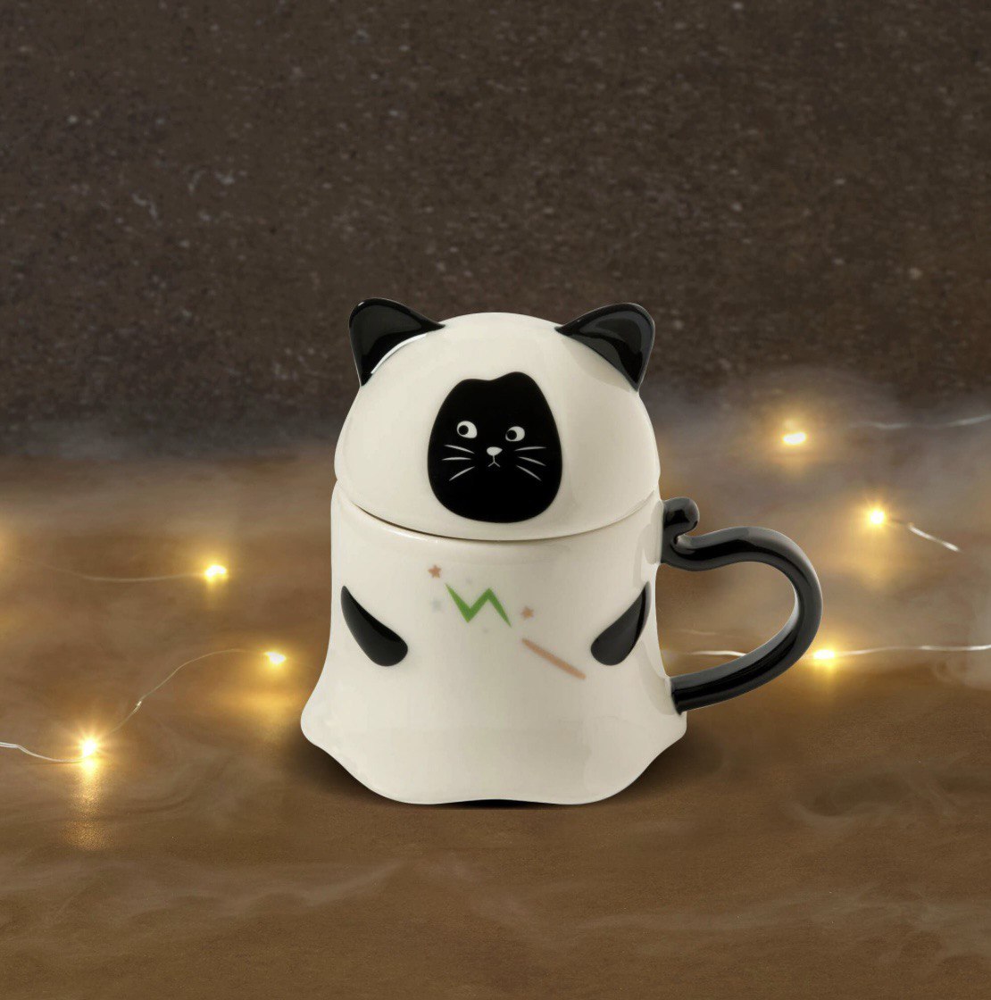 Starbucks Halloween Collection - Ghost Cat Mug With Lid