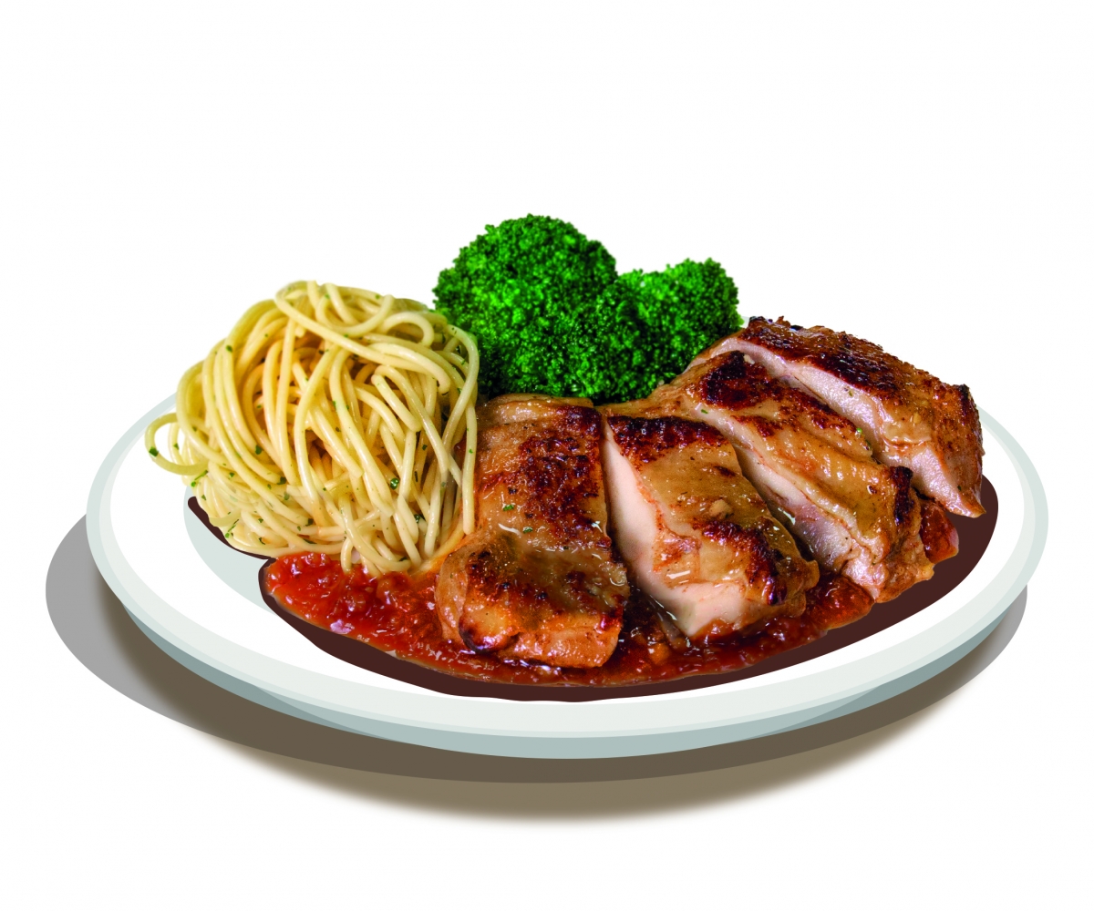 7-Eleven Andes Honey garlic chicken with aglio olio