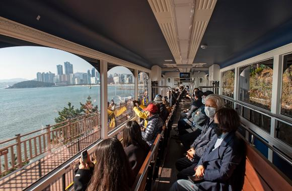 Haeundae Blueline Beach Train Busan Korea