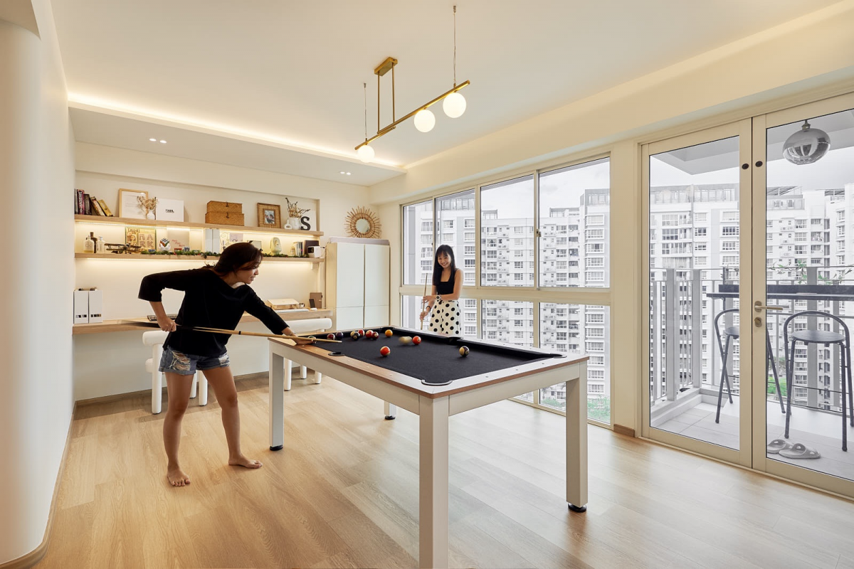 Soothing HDB in Punggol Singapore by LemonFridge Studio