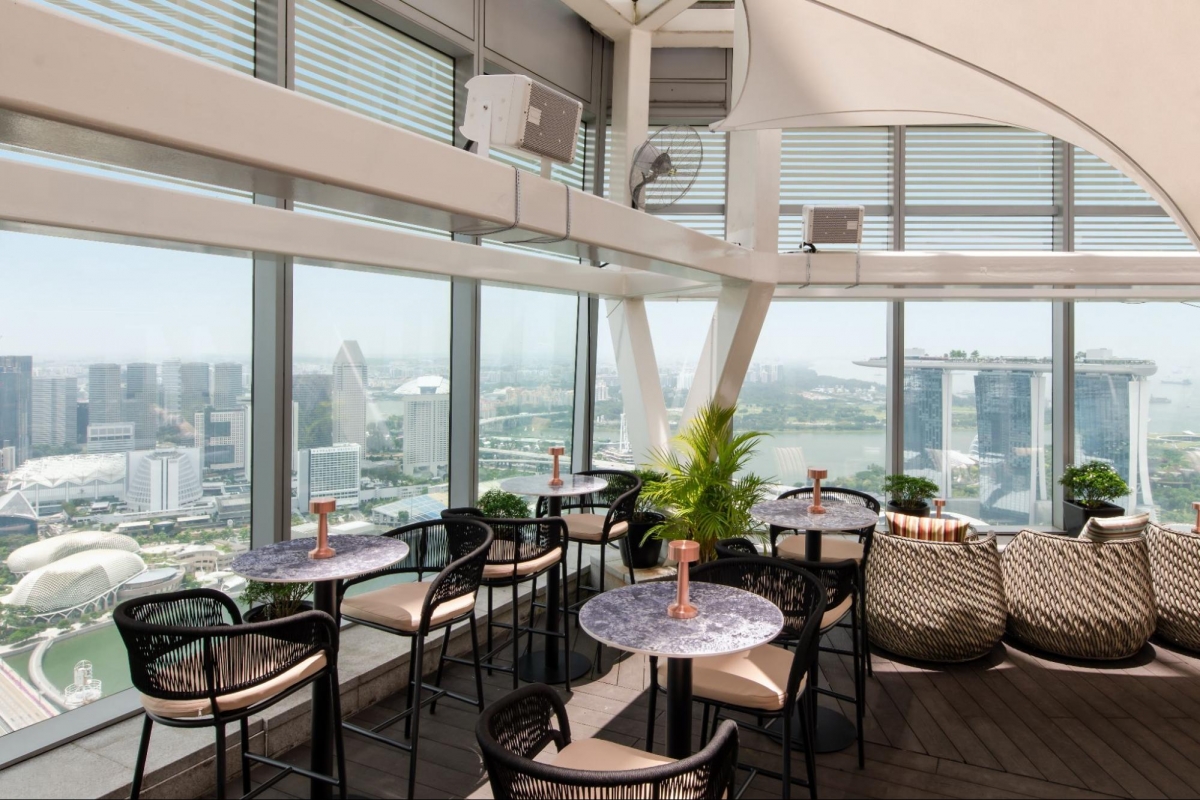 Altro Zafferano Singapore outdoor bar terrace