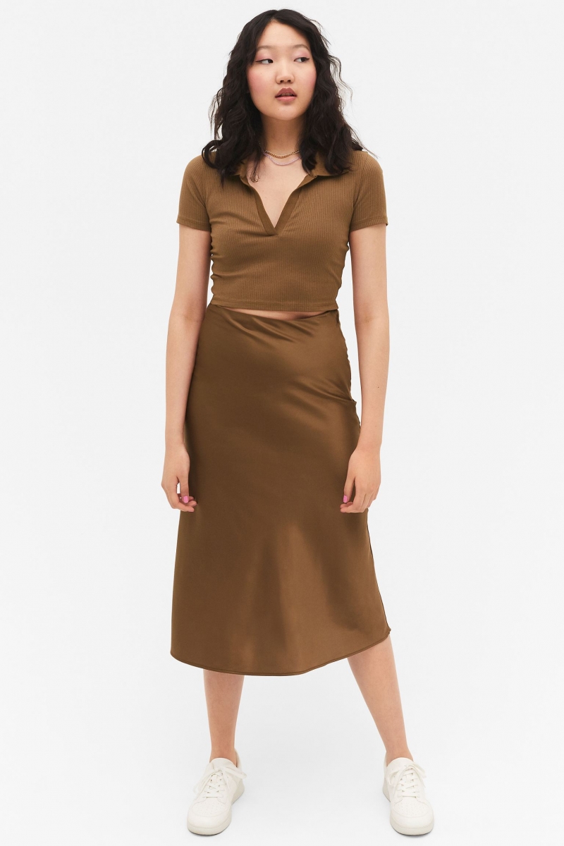 Monki Lightweight Midi Skirt