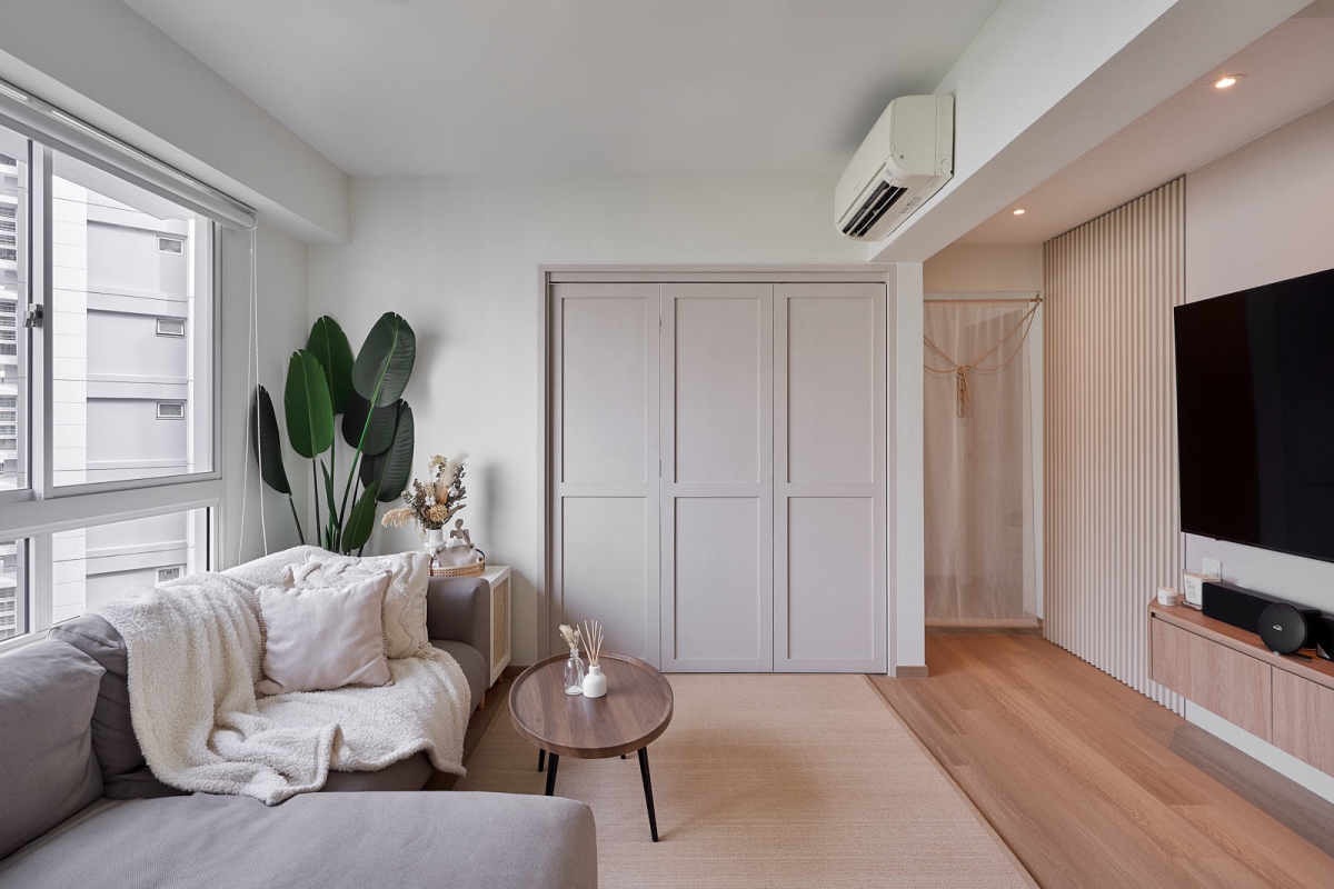 Soothing HDB in Punggol Singapore by LemonFridge Studio