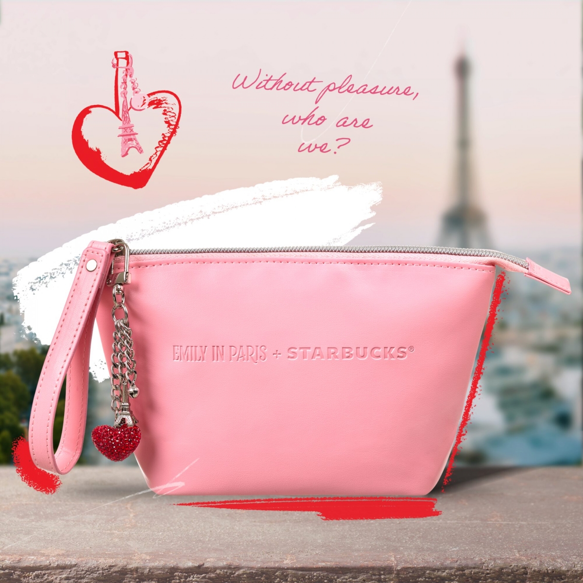 Emily in Paris x Starbucks - Pink pouch