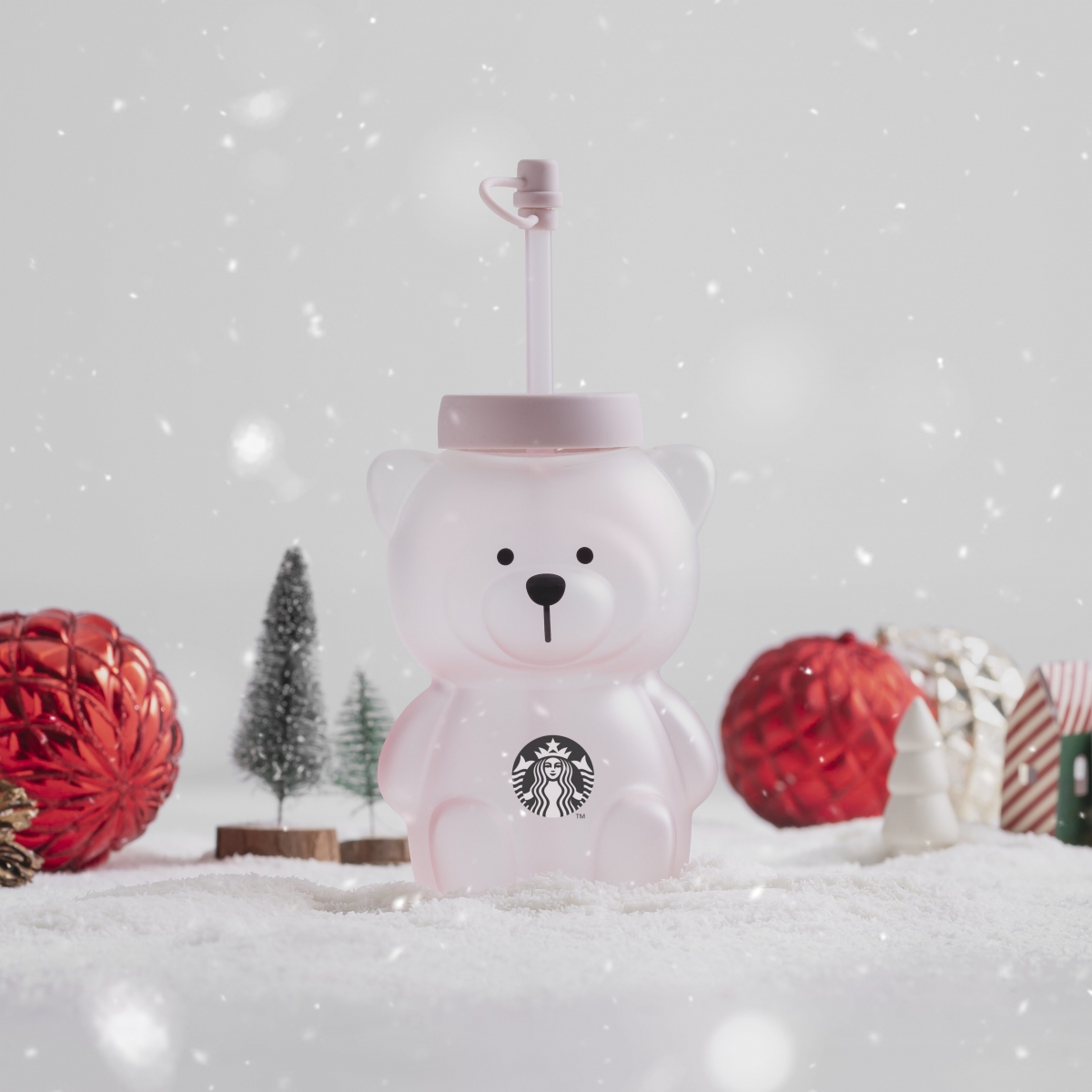Starbucks Singapore Pink Bearista Glass Cold Cup