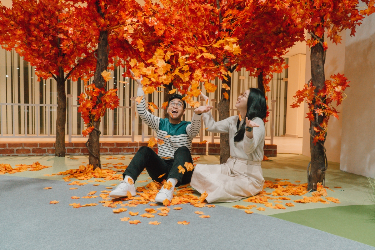 Autumn on the Seine - Monet installation at Changi Airport