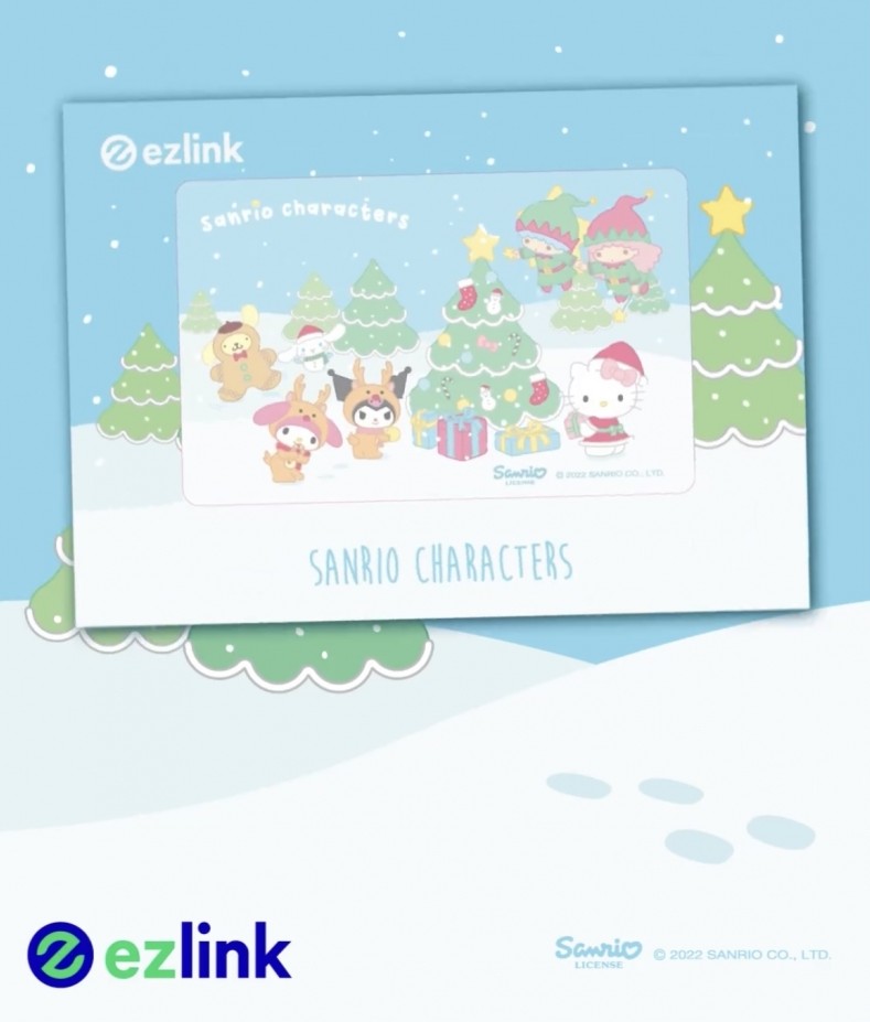 Sanrio characters Christmas EZ-Link card